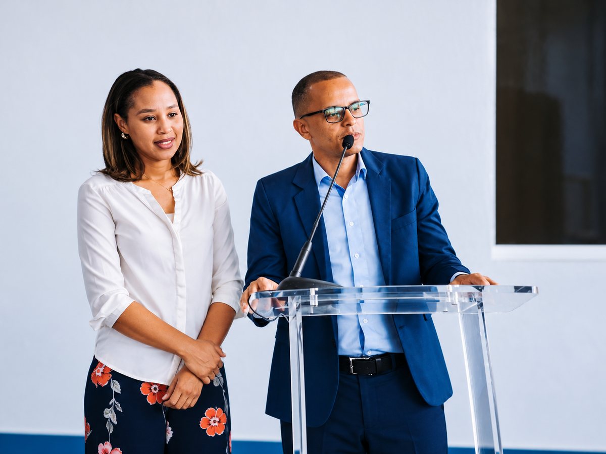 Yancarlos Aracena y la Lic. Yuberkys Martínez, directores de los hogares de Desafío Juvenil